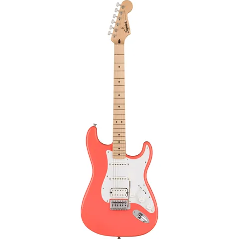 Squier Sonic Stratocaster HSS MN Tahitian Coral front view