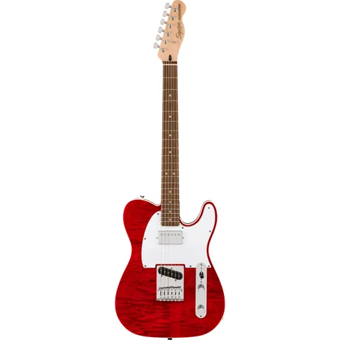 Squier Affinity Telecaster FMT SH IL Crimson Red Transparent front view