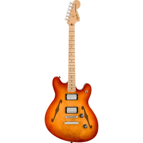 Squier Affinity Starcaster Deluxe MN Sienna Sunburst front view
