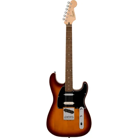 Squier Paranormal Custom Nashville Stratocaster IL Chocolate 2-Color Sunburst front view