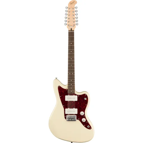 Squier Paranormal Jazzmaster XII IL Olympic White front view