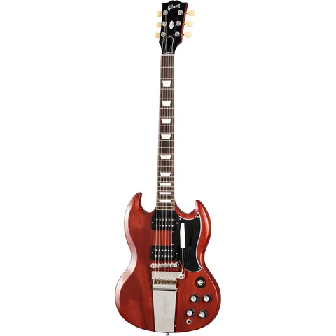 Gibson Original Collection SG Standard 61 Maestro Vibrola Faded Vintage Cherry front view