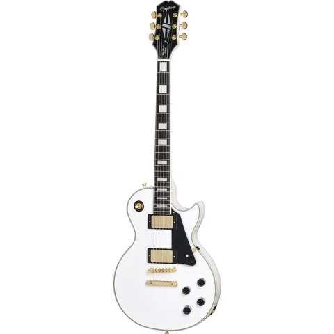 Epiphone Les Paul Custom Alpine White front view