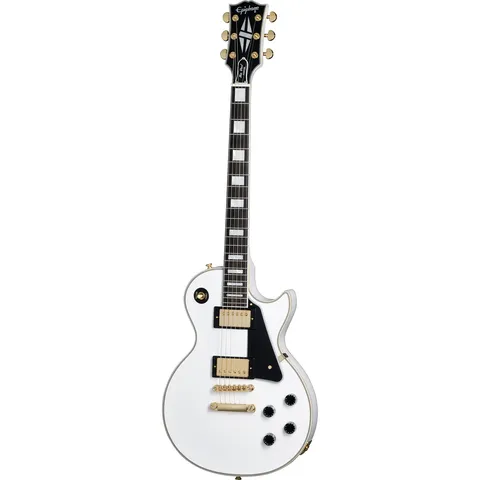 Epiphone Inspired By Gibson Custom Les Paul Custom Alpine White front view