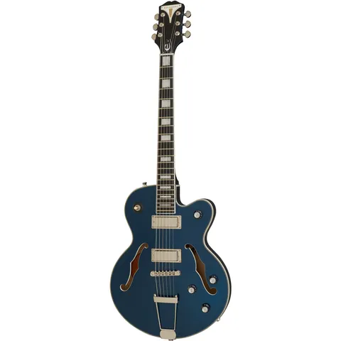 Epiphone UpTown Kat ES Sapphire Blue Metallic front view