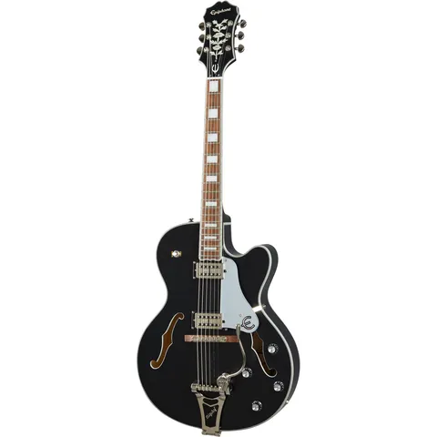 Epiphone Emperor Swingster Black Aged Gloss front view