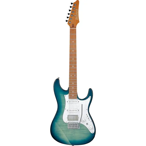 Ibanez AZ22S1F Standard Transparent Turquoise Burst front view