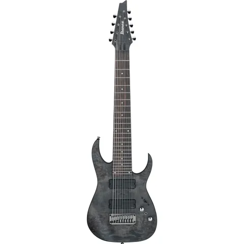 Ibanez RG9PB Axe Design Lab Transparent Gray Flat front view