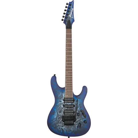 Ibanez S770 Standard Cosmic Blue Frozen Matte front view