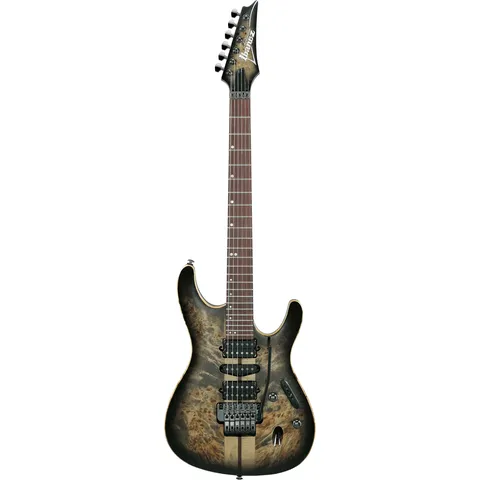 Ibanez S1070PBZ Premium Charcoal Black Burst front view