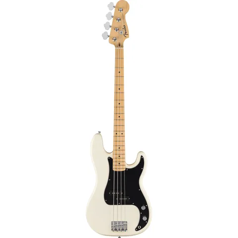 Fender Standard Precision Bass MN Olympic White front view