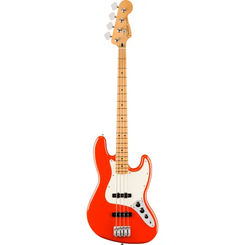 Fender Player II Jazz Bass MN Coral Red front view