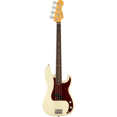 Fender American Professional II Precision Bass RW Olympic White front view