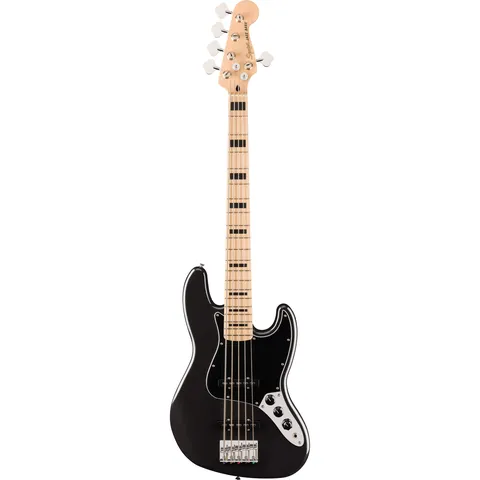 Squier Affinity Active Jazz Bass V MN Black Metallic front view