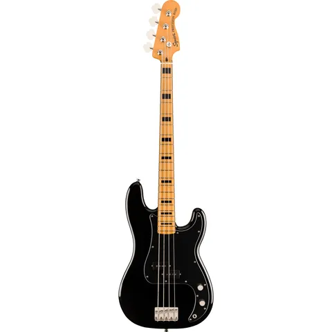 Squier Classic Vibe 70s Precision Bass MN Black front view