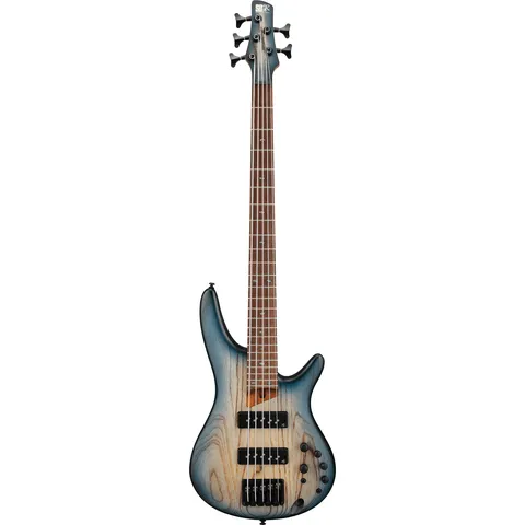 Ibanez SR605E Standard Cosmic Blue Starburst Flat front view