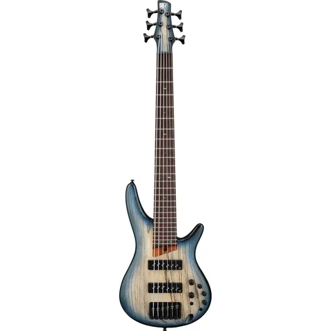 Ibanez SR606E Standard Cosmic Blue Starburst Flat front view