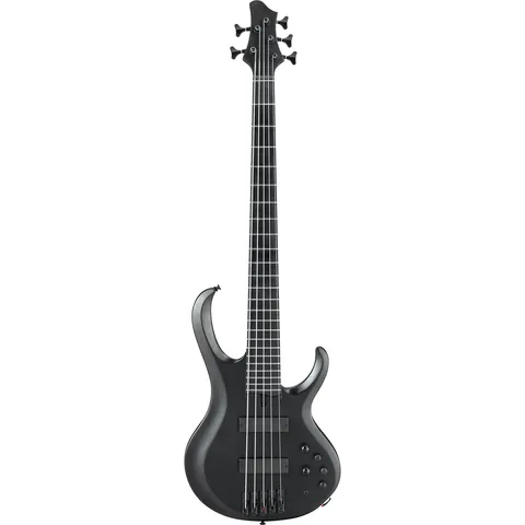 Ibanez BTB625EX Iron Label Black Flat front view